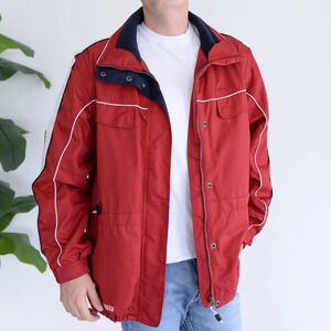 Blumind Vintage '90s Red Nylon Water Resistant Lined Jacket Large